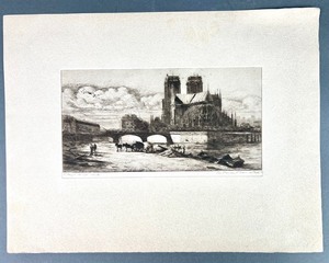lot 96 image: C. Meryon The Apse of Notre Dame Unframed Etching Reproduction from Minneapolis Institute of Arts