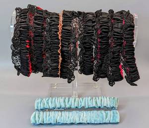 lot 109 image: Ten Vintage Wedding GarterArm Bands