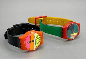 lot 234 image: Two Vintage Neon SWATCH Watches