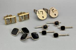 lot 223 image: A Lot of Vintage Retro Cuff Links - TAXCO, SWANK Sterling Silver