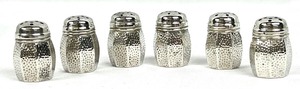 lot 276 image: Three Pairs of Vintage Sterling Miniature Salt and Pepper Shakers -Group 1