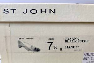 lot 178 image: Vintage St. John Black Suede Pumps - Womens Size 7 12