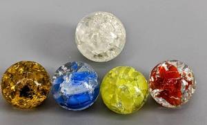 lot 329 image: Lot of Pendants, Pins and Crackle Glass Marbles