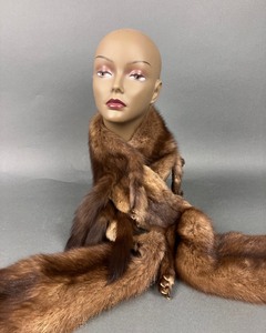 lot 254 image: Vintage Full Pelt Mink Stole by Roy H. Bjorkman