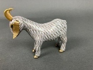 lot 287 image: Two Cloissone Figurines- Deer & Ram