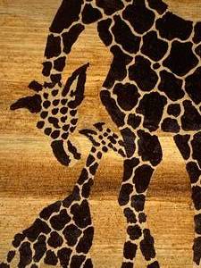 lot 337 image: Handmade Collage of a Giraffe Mother and Child
