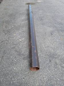 lot 560 image: Steel Octagon Lamppost Pole - 128.75 Long - 8 Diameter at Widest