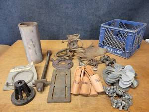 lot 589 image: Large lot of Hardware - Battery Clamps, U-Bolts, WISS Pliers Holders and More