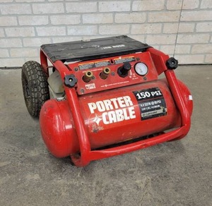 lot 614 image: Porter Cable Job Boss 150 PSI 4.5 Gallon Air Compressor - 120V - Tested and Works