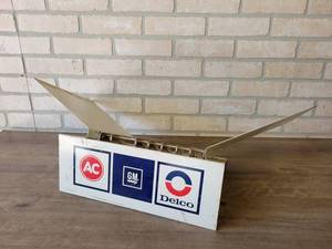 lot 684 image: Vintage Metal GM ACDelco Parts Binder Holder - About 26 x 11 x 10