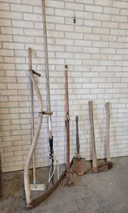 lot 780 image: Antique Axe, Pick Axe, Shovel and More