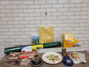 lot 791 image: Jigsaw Roll up Sheet, Vintage Maps, Vintage Cans, Gun Cleaning Kit and More
