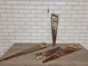 lot 798 image: Lot of (4) Vintage Hand Saws