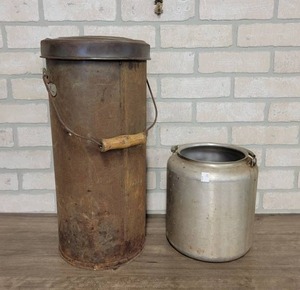lot 823 image: Pair of Vintage Cans - Tallest is about 19 Tall