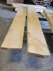 lot 576 image: Large Rough Sawn Basswood Slabs - 72 x 11 x 4 & 72 x 11 x 1-38