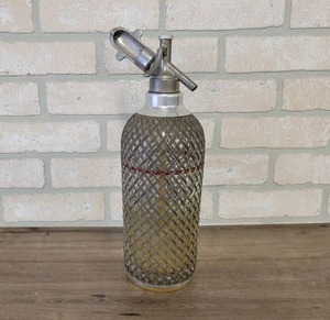 lot 929 image: Antique Sparklets Seltzer Bottle Size C - Covered in Metal Wire - Very Cool - About 14 Tall