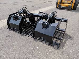 lot 503 image: NEW - Skidloader Hydraulic Rock Grapple Bucket - 75