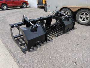 lot 514 image: NEW - Skidloader Hydraulic Rock Grapple Bucket - 84