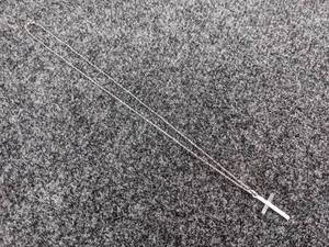 lot 720 image: 18 14K White Gold Chain with 14K White Gold Cross Pendant