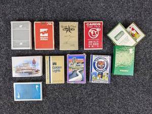 lot 714 image: Lot of 10 Vintage Promotional Playing Card Decks