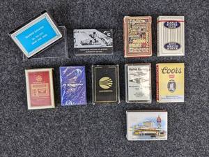 lot 712 image: Lot of 10 Vintage Promotional Playing Card Decks