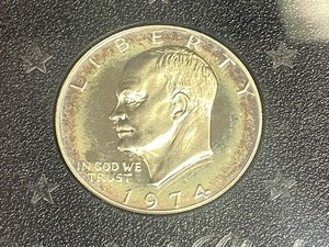 1974-S Ike Proof Dollar Coin -- 40%...
