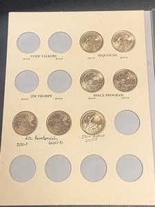(7) US Mint State Native American D...