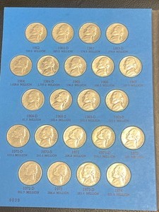 1962-1995 Jefferson Nickel Folder -...
