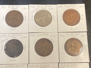(16) Assorted World Coins ...