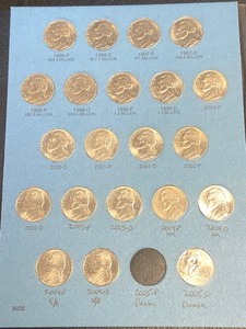 (50) Jefferson Nickels In Folder --...