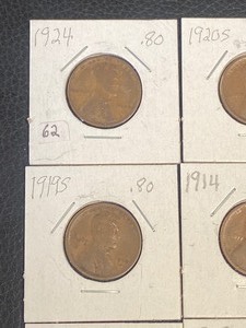 (9) Wheat Cents -- 1909 -- 1910 -- ...