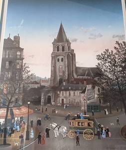 Framed Saint Germain des Pres Print by Michel Delacroix