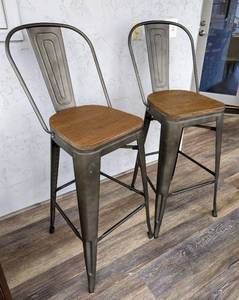 Pair of Rustic Looking Barstools