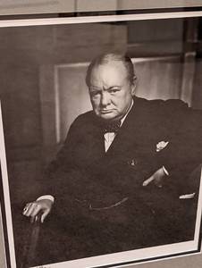 Framed Winston Churchill Photograph and Signed Memorabilia