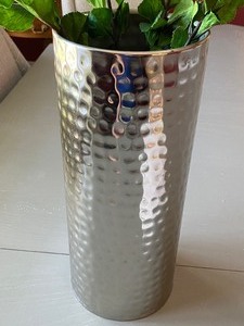 Decorative Hammered Metal Vase