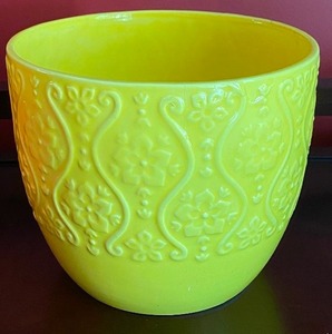 Trio of Bright Colored Beautiful Planters