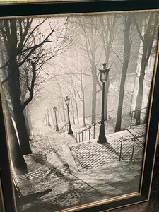 Black and White Framed Winter Scene Photograph