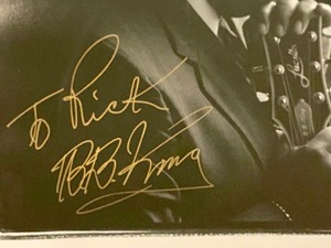 Framed Black and White Signed Photograph of B.B. King by Marc Norberg