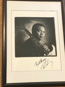 Framed Black and White Photograph of Robert Cay by Marc Norberg