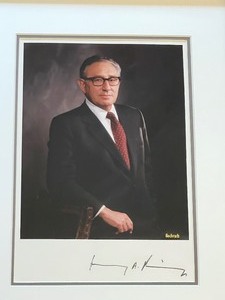 Framed Autographed Photograph of Henry A. Kissinger