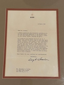 Signed Eisenhower Photograph and Letter
