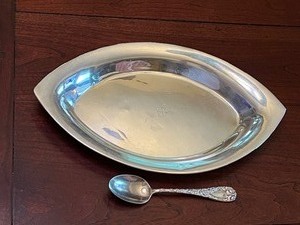 Sterling Silver Tray and Spoon