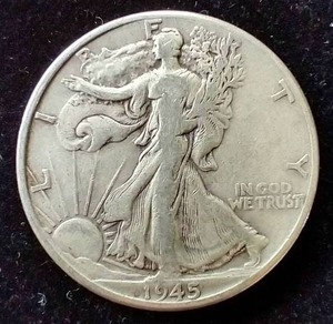 1945 Walking Liberty Half Dollar