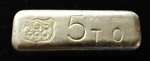 Awesome Poured 5 Oz. Silver Bar