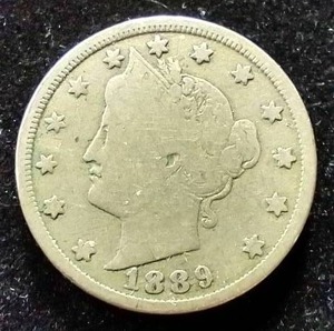 1889 Liberty V Nickel