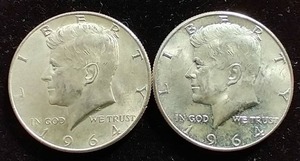 2 90% Silver Kennedy Half Dollars