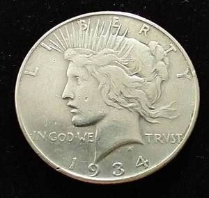 1934 Peace Dollar