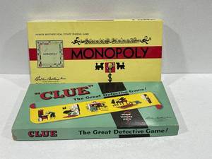 Monopoly and Clue Board Games