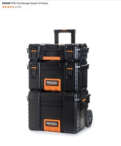 RIDGID PRO Tool Storage System (3-Piece). See Pictures