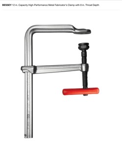 (2) BESSEY 12 in. Capacity High-Performance Metal Fabricators Clamp with 8 in. Throat Depth. See Pictures